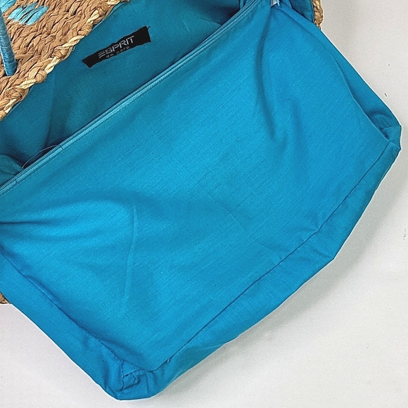 ESPRIT Large Woven Straw Tote Purse - Picture 14 of 17